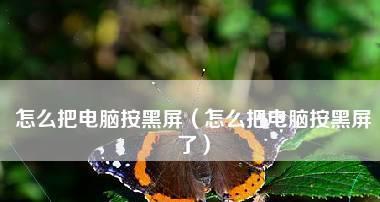 解决电脑进桌面黑屏只有鼠标有反应的问题（电脑黑屏问题解决方案及注意事项）