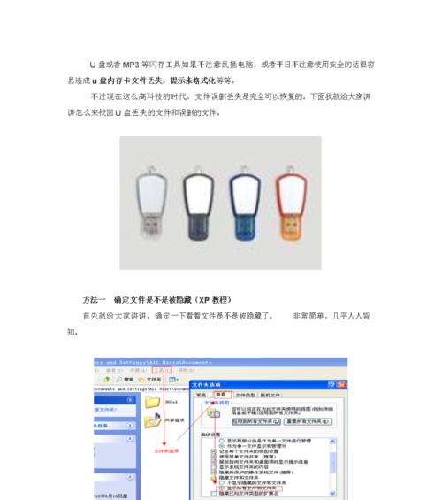 如何恢复误删的移动U盘数据（有效方法教你轻松找回丢失的重要文件）